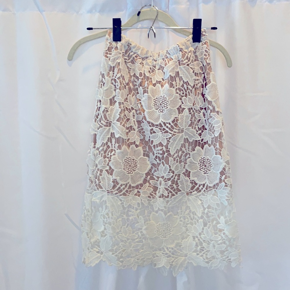 Sans Souchi lace skirt